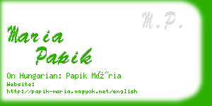 maria papik business card